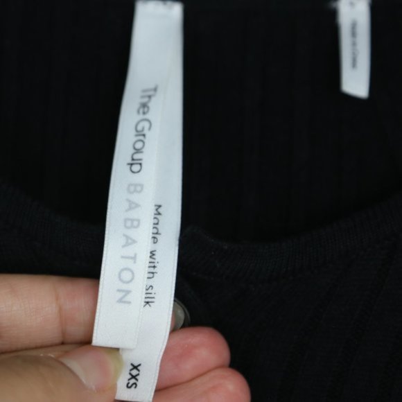 The Group Babaton Ono Longsleeve Waffle-Weave Henley Shirt Size XXS - Picture 3 of 4